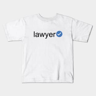 Verified Lawyer (Black Text) Kids T-Shirt
